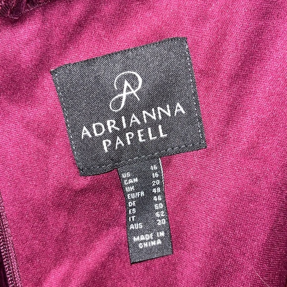 NWT Adrianna Papell Rosa Lace Trumpet Dress size 16 - Picture 7 of 8